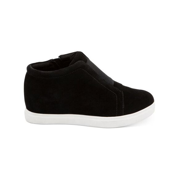 AQUA COLLEGE Shoes - AQUA COLLEGE Womens Black 1/2 Platform Glady Toe Wedge Athletic Sneakers 9.5 M